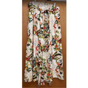 Catherine Malandrino Wide Leg Tropical Floral Palazzo Style Pants